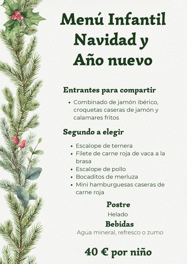 Menú de Navidad y Año Nuevo Restaurante La Txitxarreria en Pozuelo de Alarcón (Madrid)